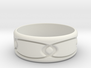 Ring ellipse in White Natural Versatile Plastic