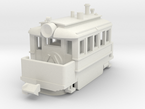 1001-2 Baldwin Steam Tram (Type A) 1:148 in White Natural Versatile Plastic