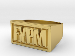 FYPM Ring in Polished Brass: 4 / 46.5