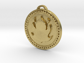 Scarlet Crusade Faction Medallion (Tabard Flame) in Natural Brass