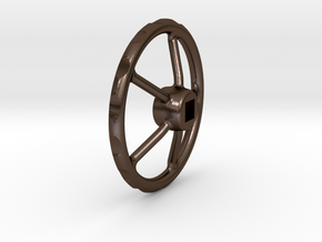 handwheel D20 T5 4kt-2,5 in Polished Bronze Steel