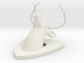 deer-on-plaque in White Natural Versatile Plastic
