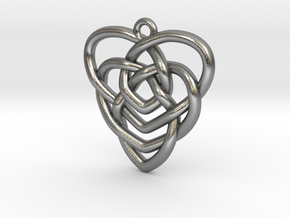 Mother's Knot Pendant in Natural Silver: Medium