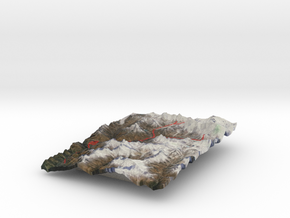 Mount Everest region, in color in Full Color Sandstone