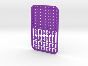 Credit Card Chess Set in Purple Processed Versatile Plastic