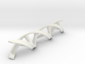 DNA double helix in White Natural Versatile Plastic