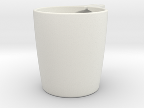 Tea bag cup in White Natural Versatile Plastic