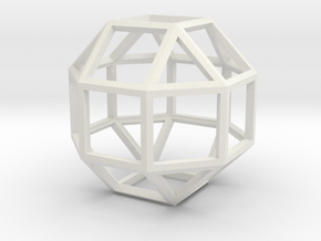 rhombicuboctahedron in White Natural Versatile Plastic