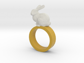 Bunny Ring in Full Color Sandstone