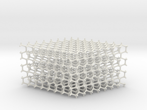 Hexagonal Diamond lattice in White Natural Versatile Plastic