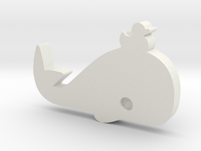 DuckWhale Lapel Pin in White Natural Versatile Plastic