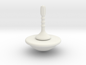 Spinning top 01 in White Natural Versatile Plastic