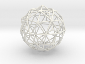 Nested Icosahedron in Dodecahedron in Icosidodecah in White Natural Versatile Plastic