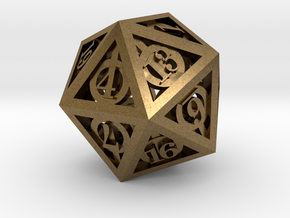 Deathly Hallows d20 in Natural Bronze