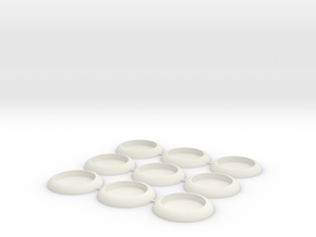 30mm Socket Base in White Natural Versatile Plastic