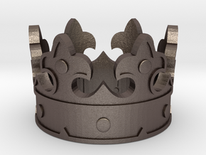 Crown Ring (various sizes) in Polished Bronzed Silver Steel