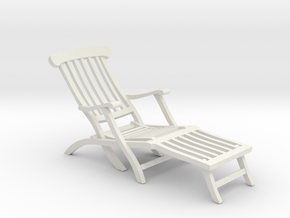 1:24 Titanic Deck Chair in White Natural Versatile Plastic