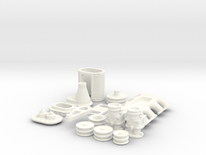 1/8 Flathead Ardun and SCOT Blower Kit in White Processed Versatile Plastic