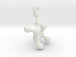 Pendant- Molecule- Fructose (sugar) in White Natural Versatile Plastic