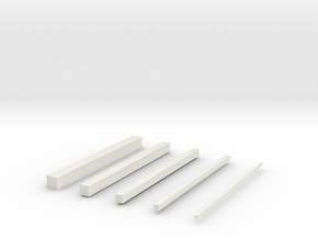 thin bars in White Natural Versatile Plastic