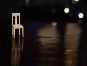 1:48 Simple Side Chair in White Natural Versatile Plastic