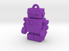 Gold USB Robot Drive, "Bling Bob" in Purple Processed Versatile Plastic