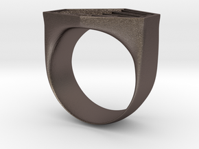 Corporal Ring in Polished Bronzed Silver Steel