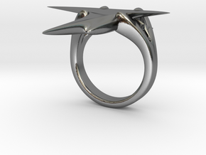 Stingray Ring in Polished Silver