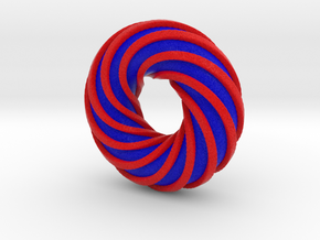 Colorful Torus with a Spiral Ring in Full Color Sandstone