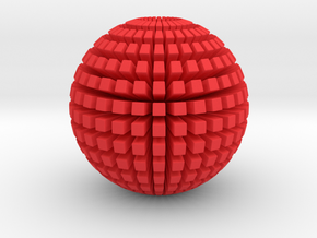Crazy Disco Ball in Red Processed Versatile Plastic