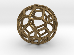 Organic Sphere Pendant in Natural Bronze