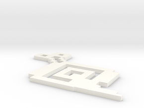 Piscle 3D Figure in White Processed Versatile Plastic