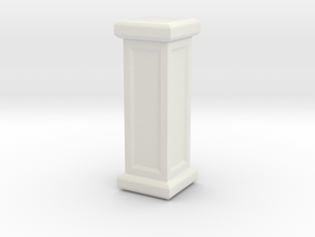 Square Pillar in White Natural Versatile Plastic