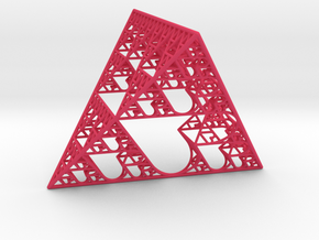 Sierpinski tetrahedron of Love in Pink Processed Versatile Plastic