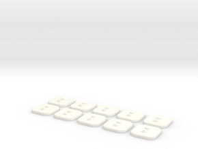 bX Minifig Base (Square)  / 10 pieces in White Processed Versatile Plastic