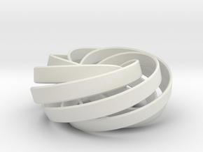 torus knot fantasy 7-6 3D in White Natural Versatile Plastic
