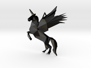 Pegasus Necklace in Matte Black Steel
