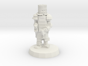 28mm Heroic Scale Space Cossack Commander in White Natural Versatile Plastic
