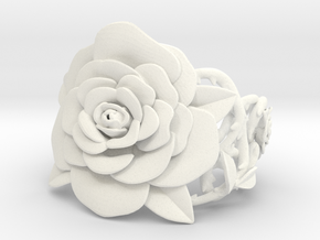 Rose Bracelet in White Processed Versatile Plastic