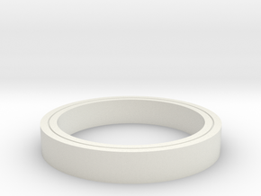 Clear Ring in White Natural Versatile Plastic