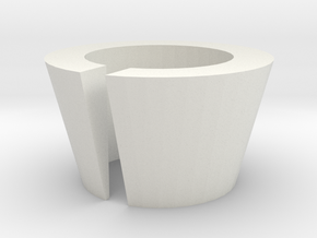 Circular Barrel Shim (Slotted) in White Natural Versatile Plastic