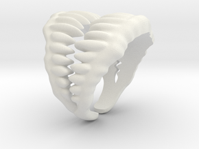 Jaw Ring Size 9 in White Natural Versatile Plastic