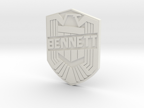 Bennett Badge in White Natural Versatile Plastic