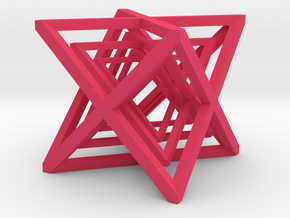 xCubes Nested (3 Inside Each Other) in Pink Processed Versatile Plastic