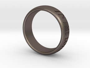 Trust in the Lord MkII - Ring in Polished Bronzed Silver Steel