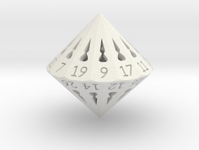 26 Sided Die - Large in White Natural Versatile Plastic