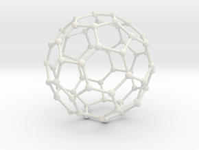 Bucky Ball Wire Frame in White Natural Versatile Plastic