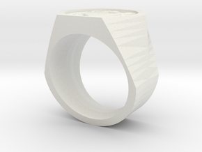 Graduate Ring Model Alt in White Natural Versatile Plastic