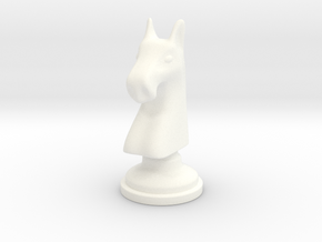 Chess figure - Horse in White Processed Versatile Plastic