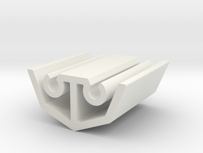 4 Sided Extrusion in White Natural Versatile Plastic